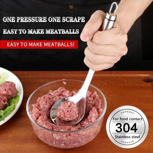 Non-Stick Creative Meatball Maker Spoon Meat Baller With Elliptical Leakage Hole Meat Ball Mold Kitchen Utensil Gadget Meat Tool