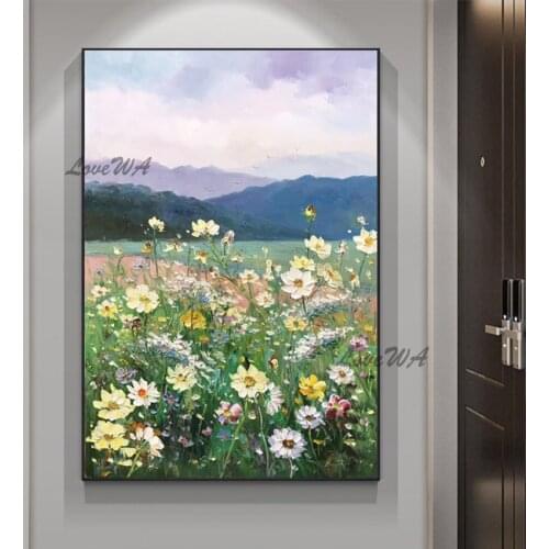 Unframed 100% Hand Painted Abstract New Wall Canvas Art Oil Painting Wall Blue Paintings Art Home Wall Decor Artwork Paintings