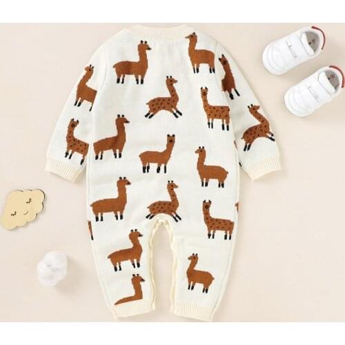 One Piece Overall Newborn Baby Romper Infant Baby Knited Outfits Long Sleeve Jumpsuit For Boys Girls For Kids