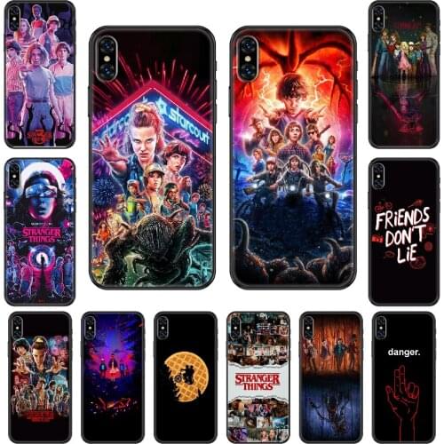 TV Stranger Things Phone case For iphone 4 4s 5 5S SE 5C 6 6S 7 8 plus X XS XR 11 PRO MAX 2020 black tpu bumper silicone prime