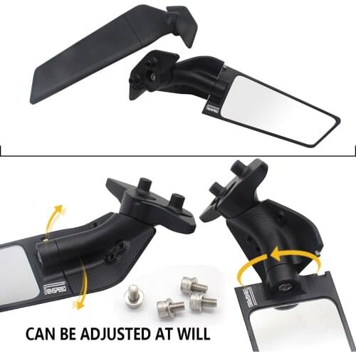 For BMW S1000RR 2020 2021 Semspeed Logo Motorcycle Side Mirrors Modified Wind Wing Adjustable Rotating Rearview Mirror 2PCS