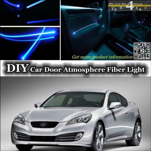 For Hyundai Rohens / Genesis interior Ambient Light Tuning Atmosphere Fiber Optic Band Lights Inside Door Panel illumination