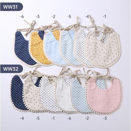 Baby Boys And Girls Linen Cotton Bib Floral Print Newborn Baby Essentials Stuff Children Drooling Scarf Kids Feeding Accessories