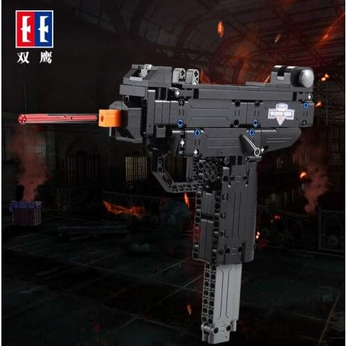 Counter-Strike Game Series Gun SWAT Mini Submachine Gun Model Can Fire Soft Bullet Building Blocks Weapon Toys For Boys