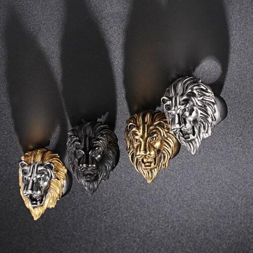 Stainless steel ring men 's jewelry wholesale domineering titanium steel lion head ring
