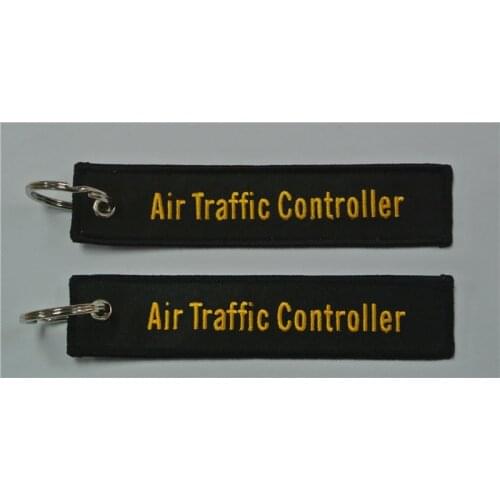 Air Traffic Controller Embroidery Luggage Key Tag