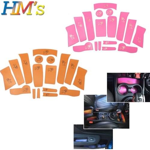 For Mini Countryman F60 Car Side Door Groove Mats for Mini F60 Anti Slip Cup Holder Coasters Mat for Mini Cooper F60 Accessories