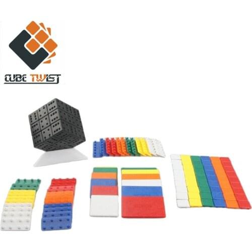 CubeTwist Bandaged 3x3x3 Cube Black with Plastic Color Stickers Brain 3x3 Professional DIY Cube Puzzle Game for Kid gift Toys