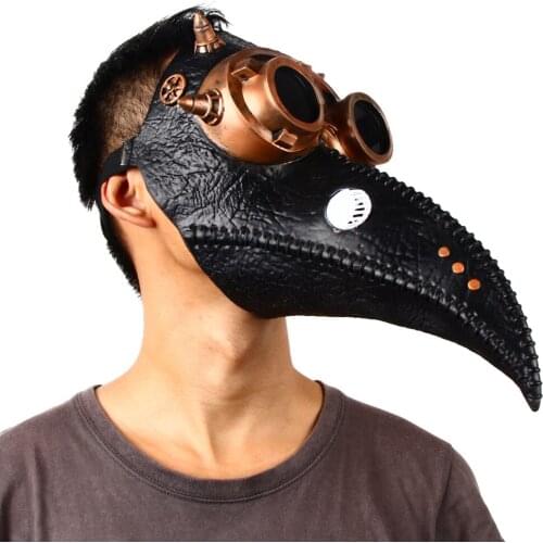 Plague Doctor Bird Mouth Mask Gothic Retro Punk Style Halloween Cosplay Horror Party Props