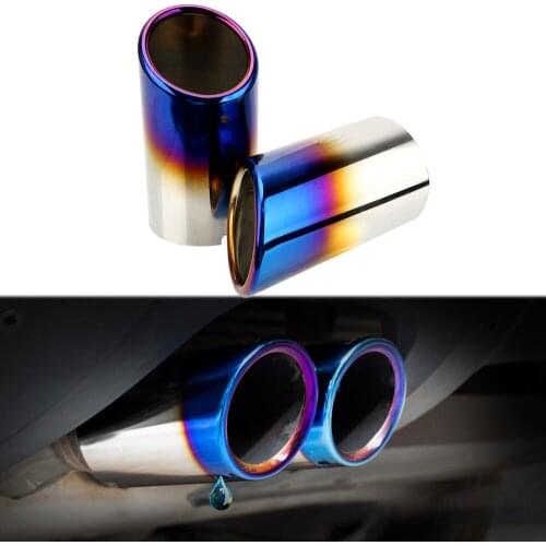 Car Exhaust Tip Muffler Pipe Cover For VW Tiguan Volkswagen Passat B7 CC Auto Accessories For Audi A4 B8 A3 A1 Q5 2pcs
