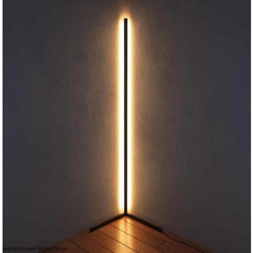 Nordic RGB Corner Floor Lamp Modern Simple LED Rod Floor Lamps for Living Room Bedroom Atmosphere Standing Indoor Light Fixtures