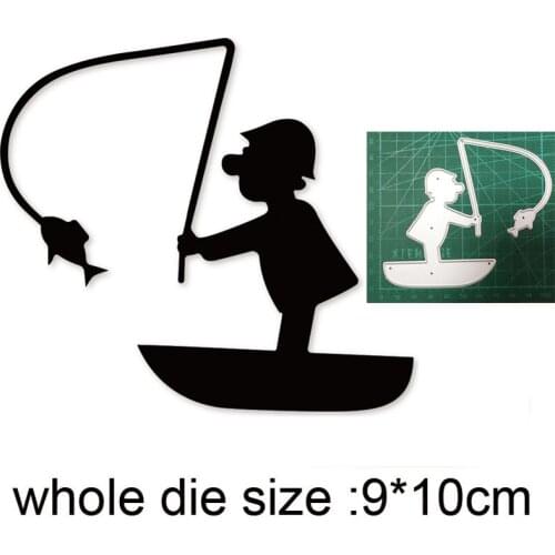 2021 new metal cutting dies cut die mold Boat Boy Fishing Decoration Scrapbook paper craft knife mould blade punch stencils dies
