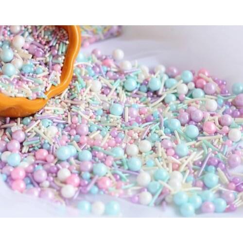 New Colorful Sugar Ball Wedding Edible Sprinkles For Cake Pearl Sugar Fondant Cup Cake Dessert Party Bakeware Baking Tools