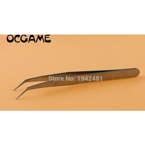 OCGAME 20pcs/lot Good quality Curved Stainless Tweezers repair tool for game console mobile phone