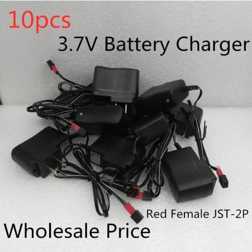 Wholesale 10pcs Red JST -2P Female Charger Adapter For 3.7V Lipo Battery X400 T05 F29 RC Parts Helicopter Drone Quadcopter Toys