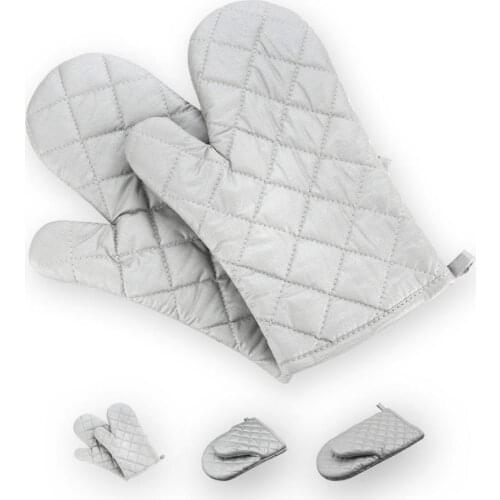 Cotton coated microwave oven gloves insulated oven gloves anti-hot gloves