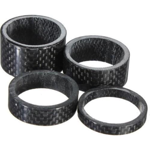 1 1/8" Carbon Fiber Bike MTB Headset Stem 5 10 15 20mm Washer Spacer Set Kit Bicycle Components Parts Headset Spacers