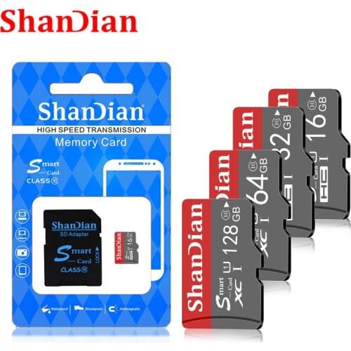 ShanDian SD Memory Card Real Capacity 4GB 8GB 16GB 32GB 64G Microsd TF card Flash Drive Memory Stick For Smart Phone Camera