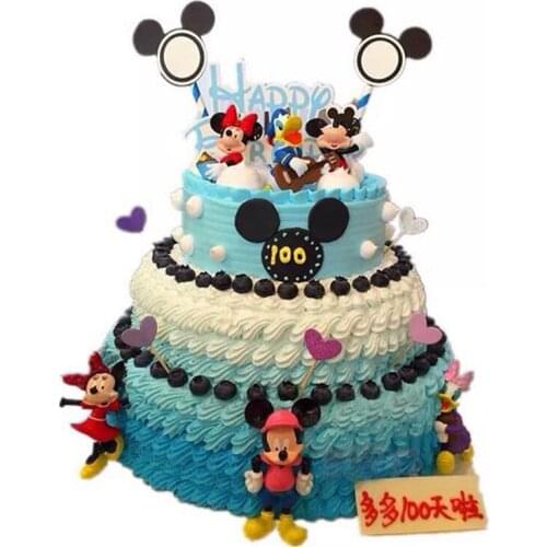 Mickey Party Supplies Minnie Mouse Cake Topper Dacoration Dolls Boys Kids Caketopper Happy Birthday Event Gift Toy