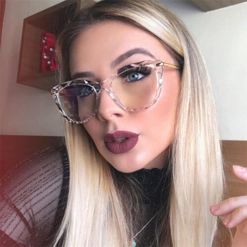 TR90 Vintage Transparent Women Glasses Frame fashion Round Luxury spectacles frames for ladies Optical clear glasses Eyewear