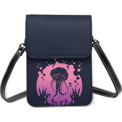Aquatic Shoulder Bag Student Gift Mobile Phone Bag Funny Leather Shopping Bags