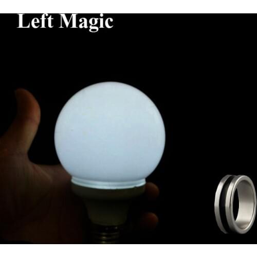 Magnet Control Magic Light Bulb(White Color,With One Magnetic Ring) Magic Tricks Magician Stage Illusion Gimmick Props Mentalism