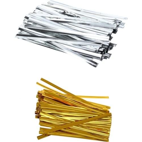 10cm Twist Ties Wire for Cake Pops Sealing Cello Bags Gifts Pack Lollipop Dessert Accessories Fastener Sealing Party Supplies