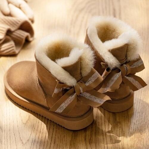 Free Shipping Custom Made Natural Wool Shoes Women 2020 Woman Winter Classic Snow Boots Genuine Sheepskin Womens Boots