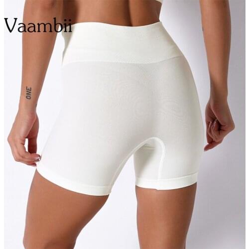 Womens White Training Running Shorts Seamless Biker Sports Shorts 2021 High Waist Leggings Fitness Sport Shorts For Women