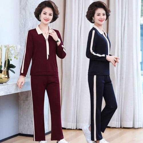 2021 Women Loose Two Piece Set Female Outfits Long Sleeve Tops and Wide Leg Pant Suits Ladies Tracksuit Casual Clothing H1100