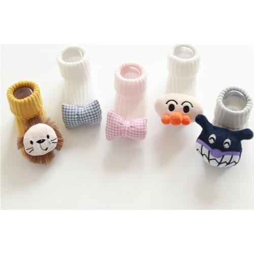 1 Pair Cotton Baby Socks Girls Boys Rubber Anti Slip Floor Cartoon Kids Toddlers Autumn Spring Newborn Infant Affordable Gift