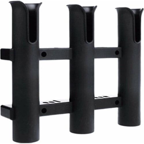 1 Pcs Black Nylon Marine Boat Barrel Plastic 3 Link Tube Fishing Rod Holder