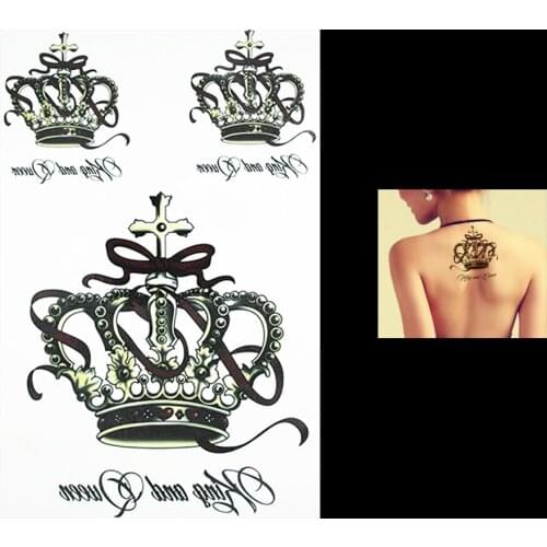 1 PC Fashion Crown Flower Arm Sleeve Waterproof Temporary Tattoo HB031 for Women Man Body Art Painting Tattoo Sticker Decoration