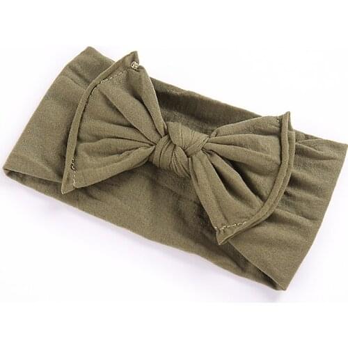 1pcs High Quality Handmade solid Nylon Headband Bow Headbands For Newborn Baby Girls Hair Accessories Headwear cloth head band