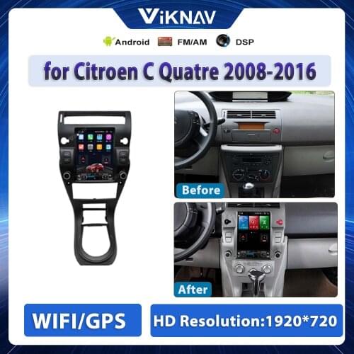 2 din Radio for Citroen C4 C Quatre 2008-2016 Car navi GPS DVD Multimedia Video Player Android Carplay
