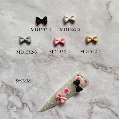 3D 50pcs/bag Nail Art Metal 3D Charms Different Color Bow Bowtie Decoration MD1552