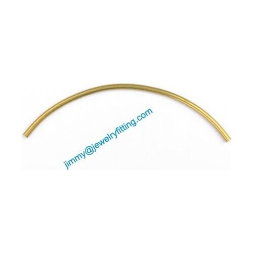 Accessories Raw Brass matel European spacer tube beads Pave tube beads draw tube 3*100mm