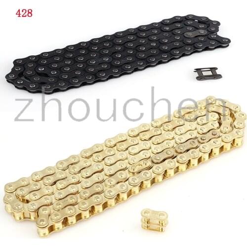 Motorcycle 428 Chain 102L/104L/108/140 Links Fit for 50cc -250cc ATV Quad Pit Dirt Bike Go Kart Metal Motorcycle Accessory