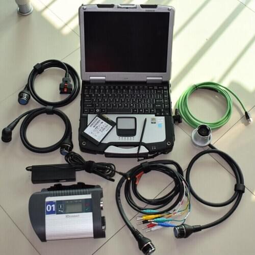 Ready to work mb star diagnostic tool mb sd c4 with ssd software 2020.12v in cf-30 laptop 4gb touch screen toughbook