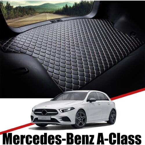 For Mercedes Benz A Class 2013 ~ 2020 Leather Car Trunk Mat Carpet Tail Cargo Liner Boot Pad A160 A180 A200 A220 2017 2018 2019