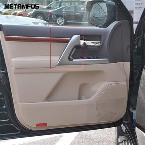 For Toyota Land Cruiser LC200 FJ200 Second Facelift 2016-2019 2020 Matte Inside Door Armrest Cover Trim Sticker Car Accessories