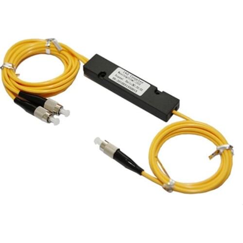 FC/ UPC 1x2 PLC Fiber Optic Splitter,Cassett Fiber Optical Splitter or ABS PLC Splitter,Single Mode 2.0mm,SC FC LC ST Connector