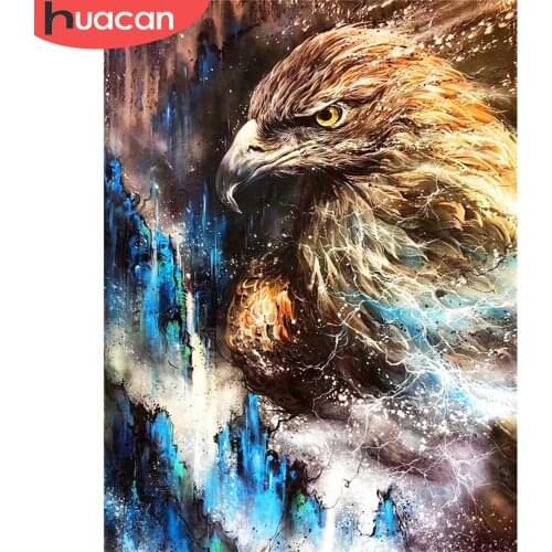 HUACAN Diamond Painting Full Squae Eagle Cross Stitch Diamond Embroidery Animals Mosaic Art Rhinestine Picture Home Decor