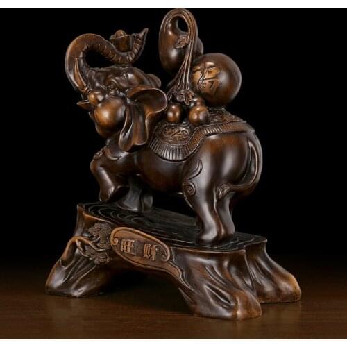 Fine statue Sculpture Home Elephant elephant ornament TV cabinet and wine cabinet office Decorative arts and crafts Office boss