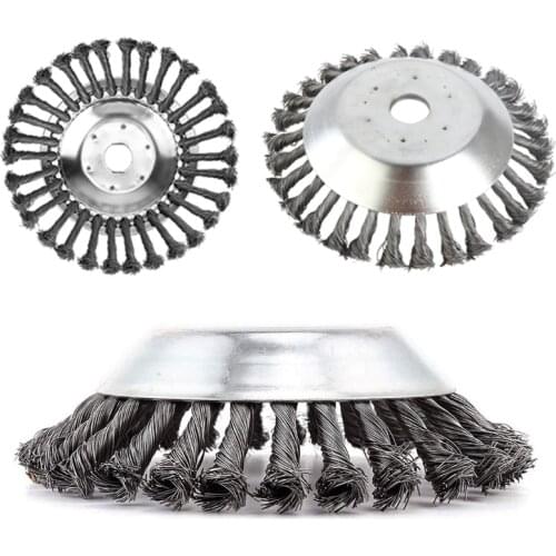 150/200mm Steel Wire Grass Brushcutter Lawnmover Trimmer Head Garden Power Tool Weeding Dust Remover Wheel Tray For Lawn Mover