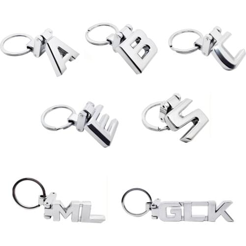 Car Styling Metal Key Ring for Mercedes Benz AMG A B C E S ML Class W204 W205 W211 W210 W212 W168 W140 Keychain Auto Key Chain