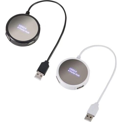 New High Quality 4 Port USB Hub 2.0 with Power Port Fast Charging Data Transfer for Laptop Desktop