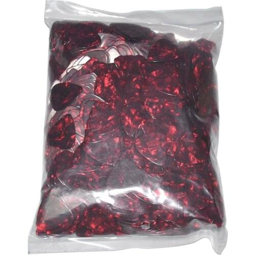 Wholesale 1000pcs Medium 0.71mm Blank Guitar Picks Plectrums Celluloid Pearl Red