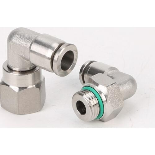 Stainless steel pneumatic quick insert elbow PLF8-02 PLF8-03 PLF8-04 PLF10-01 PLF10-02 PLF10-03 PLF10-04 PLF12-02 PLF12-03