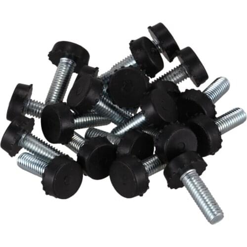 Promotion! 20pcs Screw On Type Furniture Glide Leveling Foot Adjuster 6x15x15mm